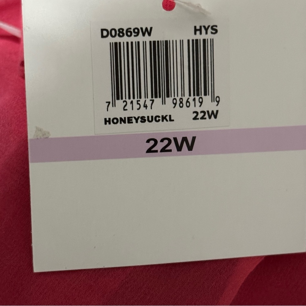 Donna Morgan‎ Silk Audrey Strapless Chiffon Gown Size 22W Color Honeysuckle - Picture 5 of 10